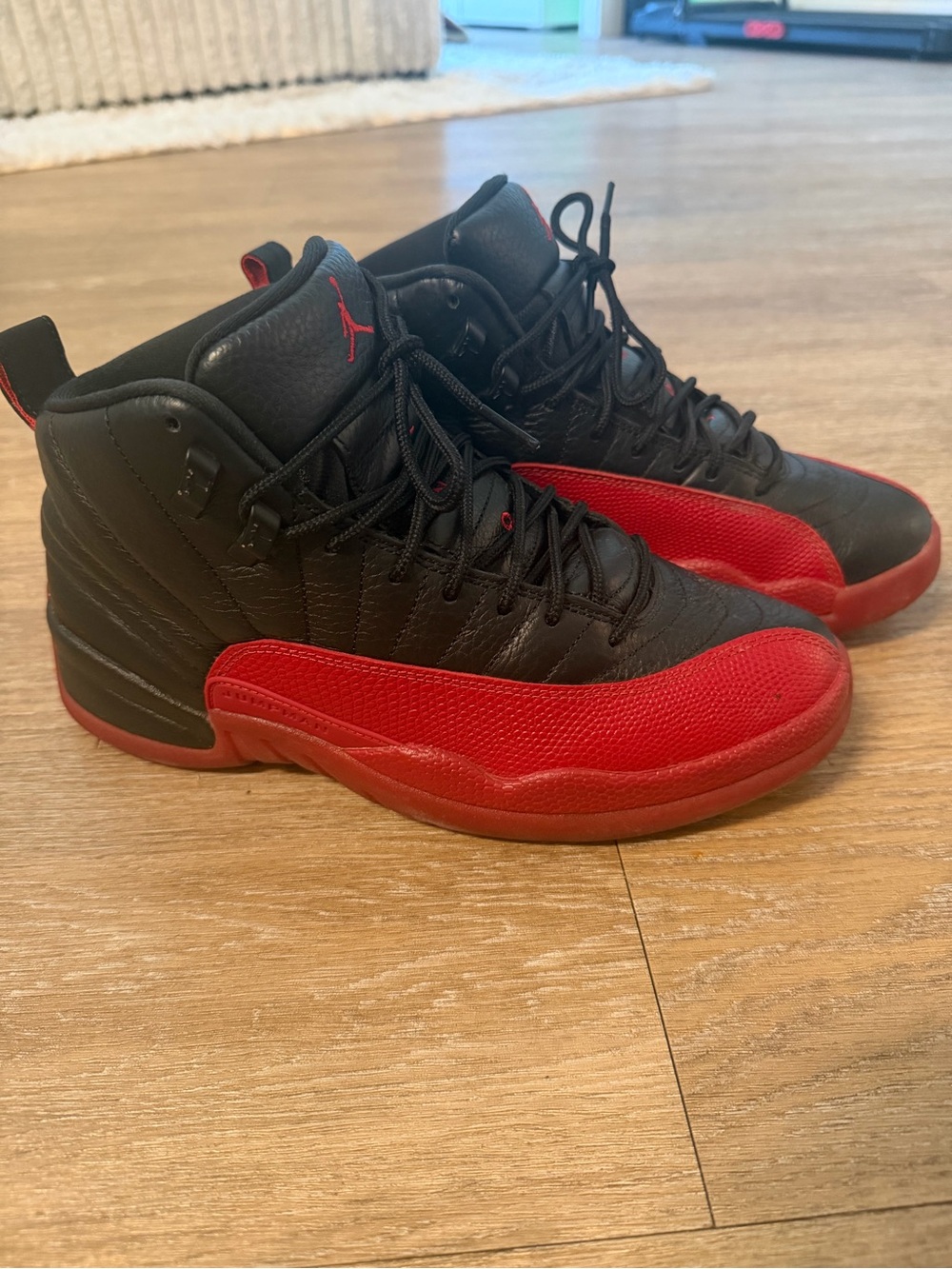 Nike Air Jordan 12 Men's Black/Red Retro Sneakers